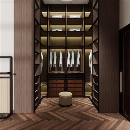 華行大家居輕奢新中式紅木定制衣帽間