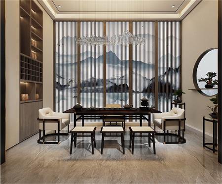 華行大家居輕奢新中式紅木定制茶室