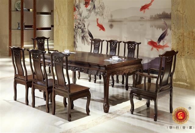 雞翅1.98米如意餐臺9件套