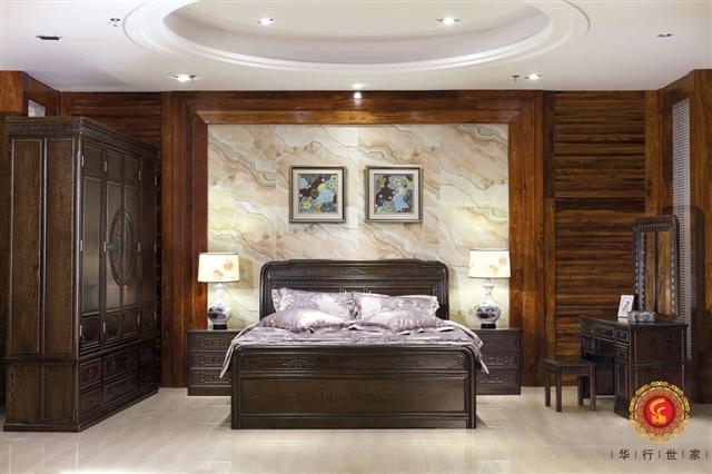 雞翅高箱大床+四門衣柜+如意妝臺