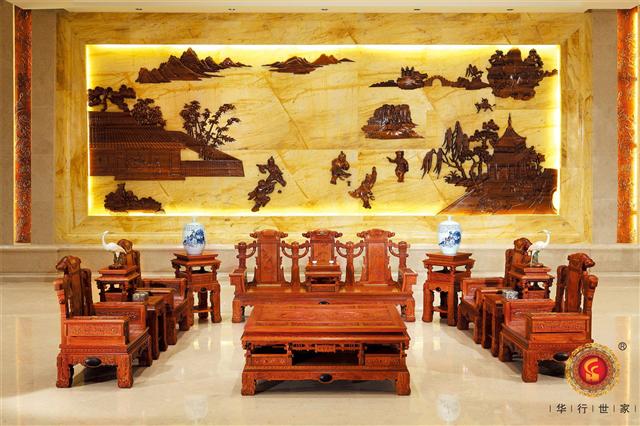 巴花華夏春秋沙發(fā)11件套