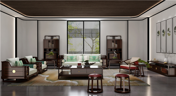 華行紅木·黑酸枝錦時(shí)系列客廳