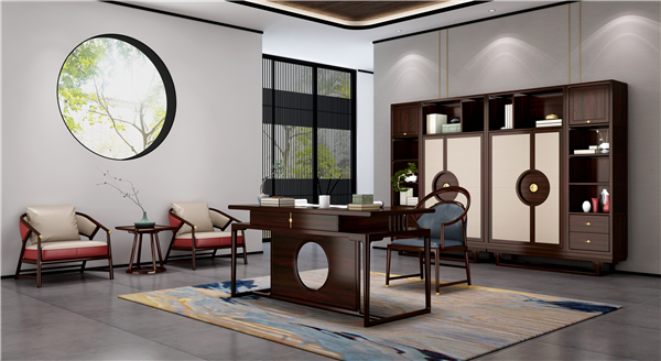 華行紅木·黑酸枝錦時(shí)系列書房